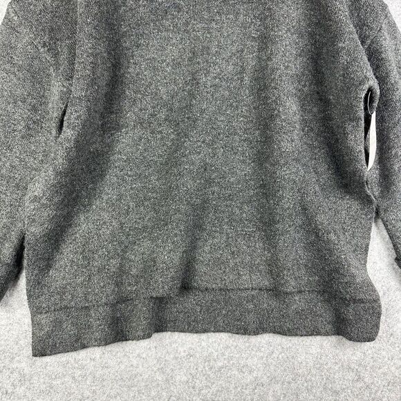 Neutral Ground Tunic Sweater Womens L Gray Oversized Minimal Knit Cozy Slits NEW - Picture 14 of 16